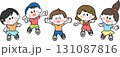 駆け寄ってくる子供たちのイラスト 131087816