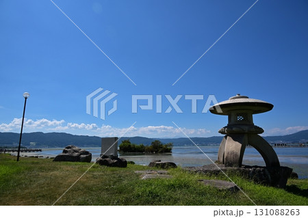 夏の諏訪湖　長野 131088263