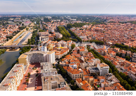 Aerial photo of Perpignan, France 131088490