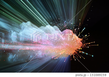 Glowing Nebulous Cloud with Energy Burst Effects Glowing Nebulous Cloud with Energy Burst Effects 131089159