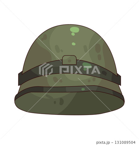 illustration of soldier helmet 131089504