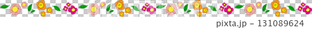 The Flower Boarder line  cartoon style for decor concept 131089624