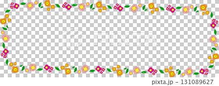 The Flower Boarder line  cartoon style for decor concept 131089627
