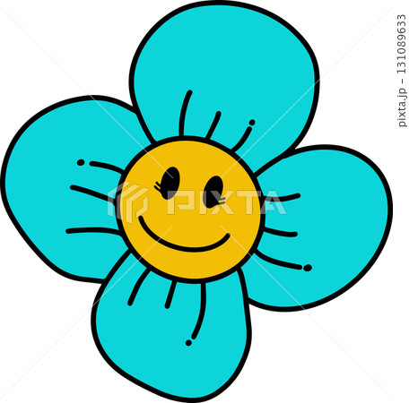 The Flower cartoon style for decor concept 131089633