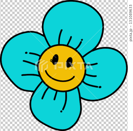 The Flower cartoon style for decor concept 131089633