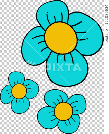 The Flower cartoon style for decor concept 131089634