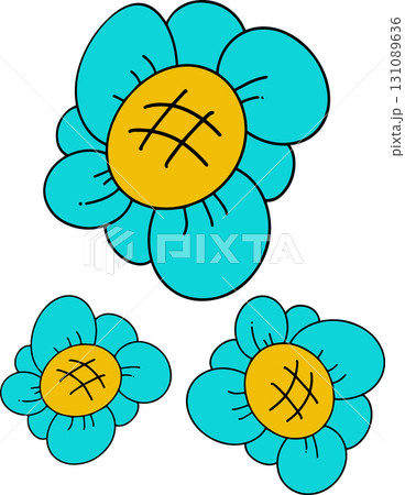 The Flower cartoon style for decor concept 131089636