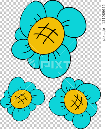 The Flower cartoon style for decor concept 131089636