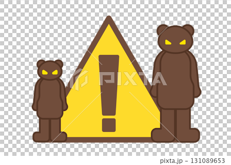 熊の出没を警告するイラスト 熊の出没を警告するイラスト 131089653
