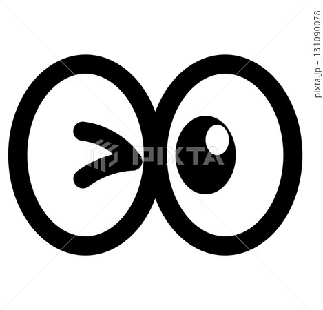 ウィンクしている目のアイコンイラスト ウィンクしている目のアイコンイラスト 131090078