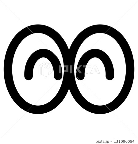 喜んでいる目のアイコンイラスト 131090084