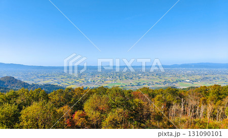 散居村展望広場から砺波平野の眺め 散居村展望広場から砺波平野の眺め 131090101