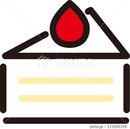 ケーキのアイコン　誕生日　パーティー　記念日　お祝い　スイーツ　デザート　フード　イラスト素材 131090109