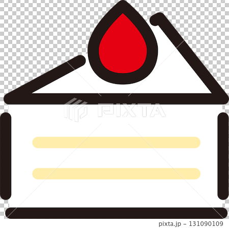 ケーキのアイコン　誕生日　パーティー　記念日　お祝い　スイーツ　デザート　フード　イラスト素材 131090109