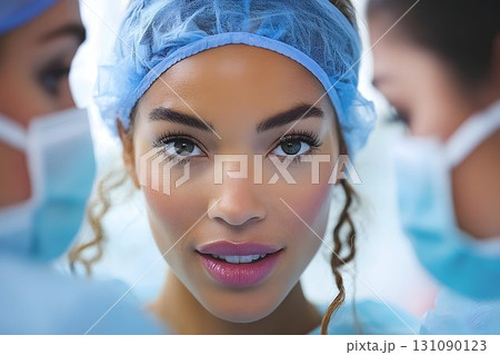 Focused Portrait of a Confident Medical Professional 131090123