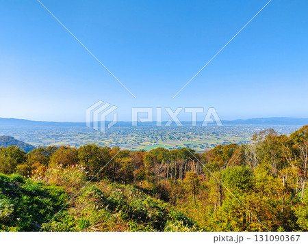 散居村展望広場から砺波平野の眺め 131090367