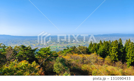 散居村展望台から砺波平野の眺め 散居村展望台から砺波平野の眺め 131090433