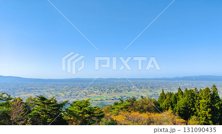 散居村展望台から砺波平野の眺め 131090435