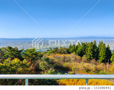散居村展望台から砺波平野の眺め 散居村展望台から砺波平野の眺め 131090441