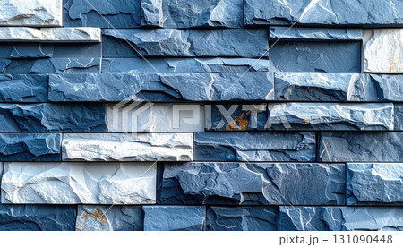 《AI画像》青を基調とした石材の外壁 《AI画像》青を基調とした石材の外壁 131090448