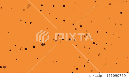 不気味な演出にぴったり！黒い妖しい光が舞うオレンジ背景壁紙 131090739