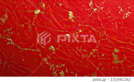 《AI画像》金箔の入った赤い和紙 131091162