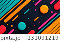 Vibrant Abstract Pop Art Design with Bold Colors and Geometric Shapes 131091219