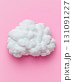 Minimalist 3D Clay Sign on Soft Pink Background with Smooth Rounded Details 131091227