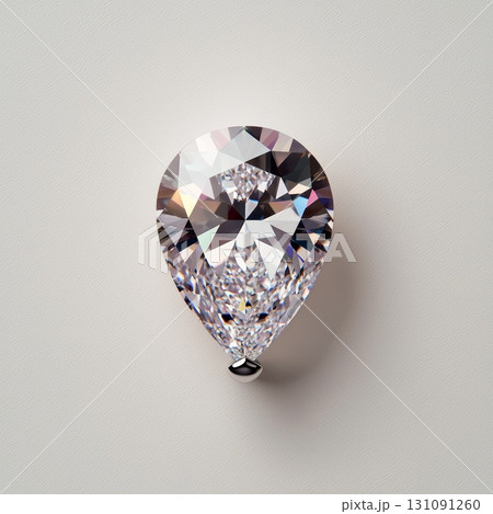 Elegant Pear Shaped Diamond Ring with Sparkling Gemstone and Exquisite Design 131091260
