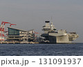 東京国際クルーズターミナルに停泊中のイギリス空母プリンス・オブ・ウェールズ 131091937