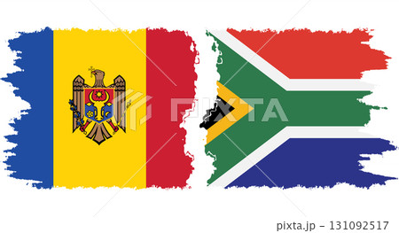 South Africa and Moldova grunge flags connection vector South Africa and Moldova grunge flags connection vector 131092517