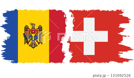 Switzerland and Moldova grunge flags connection vector Switzerland and Moldova grunge flags connection vector 131092526