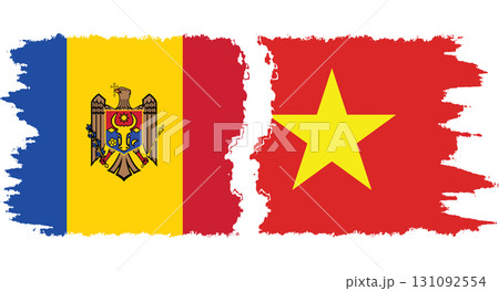Vietnam and Moldova grunge flags connection vector Vietnam and Moldova grunge flags connection vector 131092554