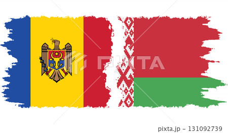 Belarusian and Moldova grunge flags connection vector Belarusian and Moldova grunge flags connection vector 131092739