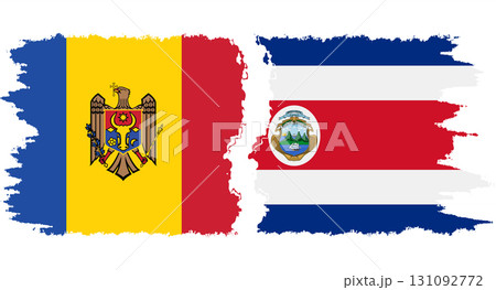 Costa Rica and Moldova grunge flags connection vector Costa Rica and Moldova grunge flags connection vector 131092772