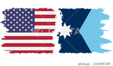 Minnesota state and USA grunge flags connection vector - 2024 Minnesota state and USA grunge flags connection vector - 2024 131093109
