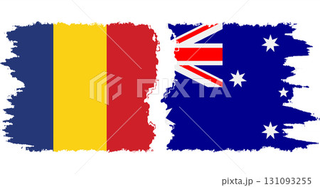 Australia and Romania grunge flags connection vector Australia and Romania grunge flags connection vector 131093255
