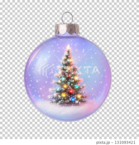 christmas balls on white background 131093421