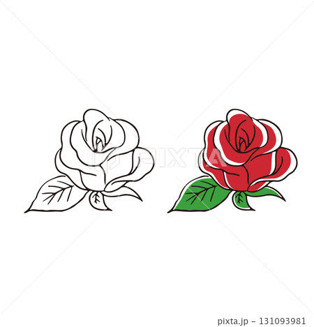 バラの花イラスト バラの花イラスト 131093981