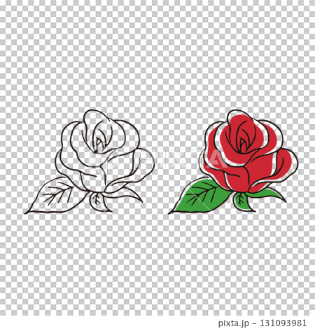バラの花イラスト バラの花イラスト 131093981