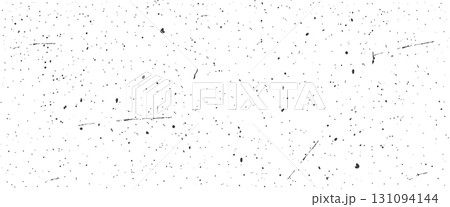 Speckled gritty background. Grain dot texture with noise. Abstract grunge monochrome wallpaper. Black spots on white background. Vector illustration 131094144