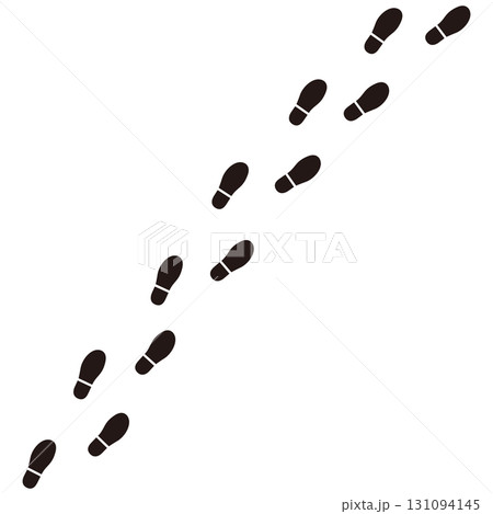 人の足跡のイラスト 131094145