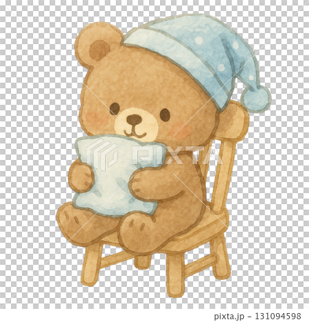 おやすみ前の子グマのイラスト/タイプ2 131094598