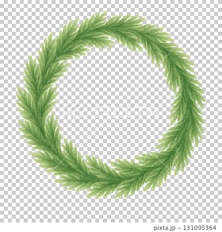 Christmas wreath illustration material (PNG cutout) 131095364