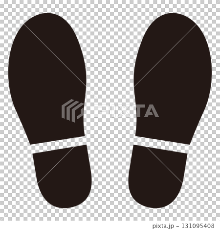 足形のシルエットのイラスト 足形のシルエットのイラスト 131095408