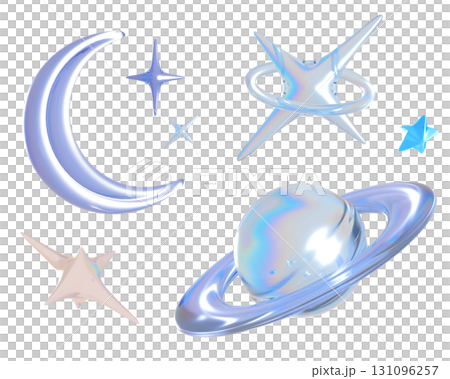 crystal moon, stars, planet 3D graphic crystal moon, stars, planet 3D graphic 131096257