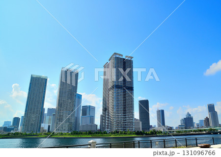 豊洲公園から観た晴海臨海公園のタワーマンション群 豊洲公園から観た晴海臨海公園のタワーマンション群 131096766