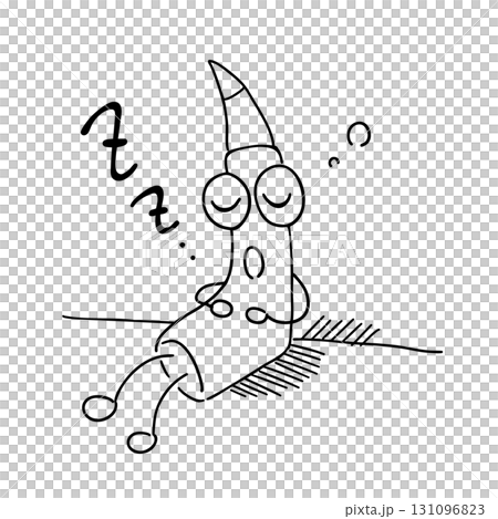 休む鉛筆（手描き線画） 131096823