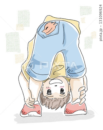 股下から覗く子供 131096924