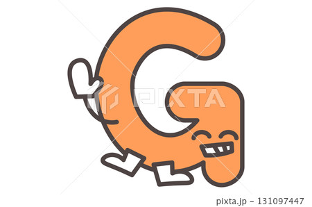 アルファベットのGのイラストでかわいいキャラクターの学習素材 Alphabet Letter G アルファベットのGのイラストでかわいいキャラクターの学習素材 Alphabet Letter G 131097447